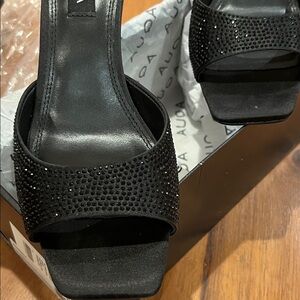 aqua kitten heels Stylish Black studded